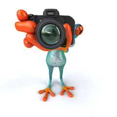 Fototapeta premium Fun frog- 3D Illustration