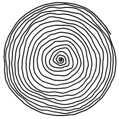 Fototapeta premium vector single line drawing of a hand drawn whirlpool or spiral, as an analogy to mindfullnes, concentration or hypnosis