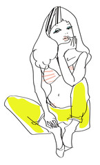 リラックスする女性