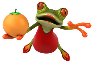 Fun frog - 3D Illustration