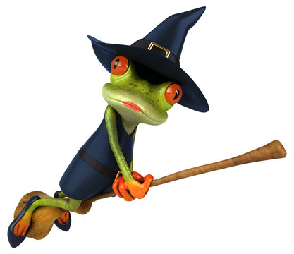 Witch Frog - 3D Illustration