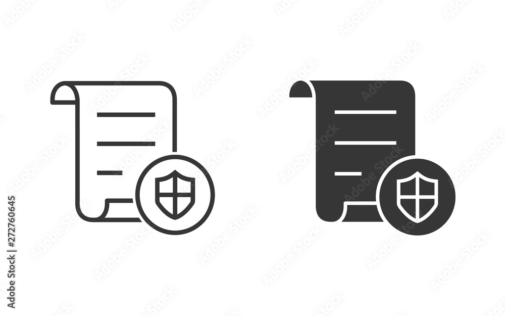 Poster data security vector icon for graphic and web design.