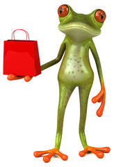 Fototapeta premium Fun frog - 3D Illustration