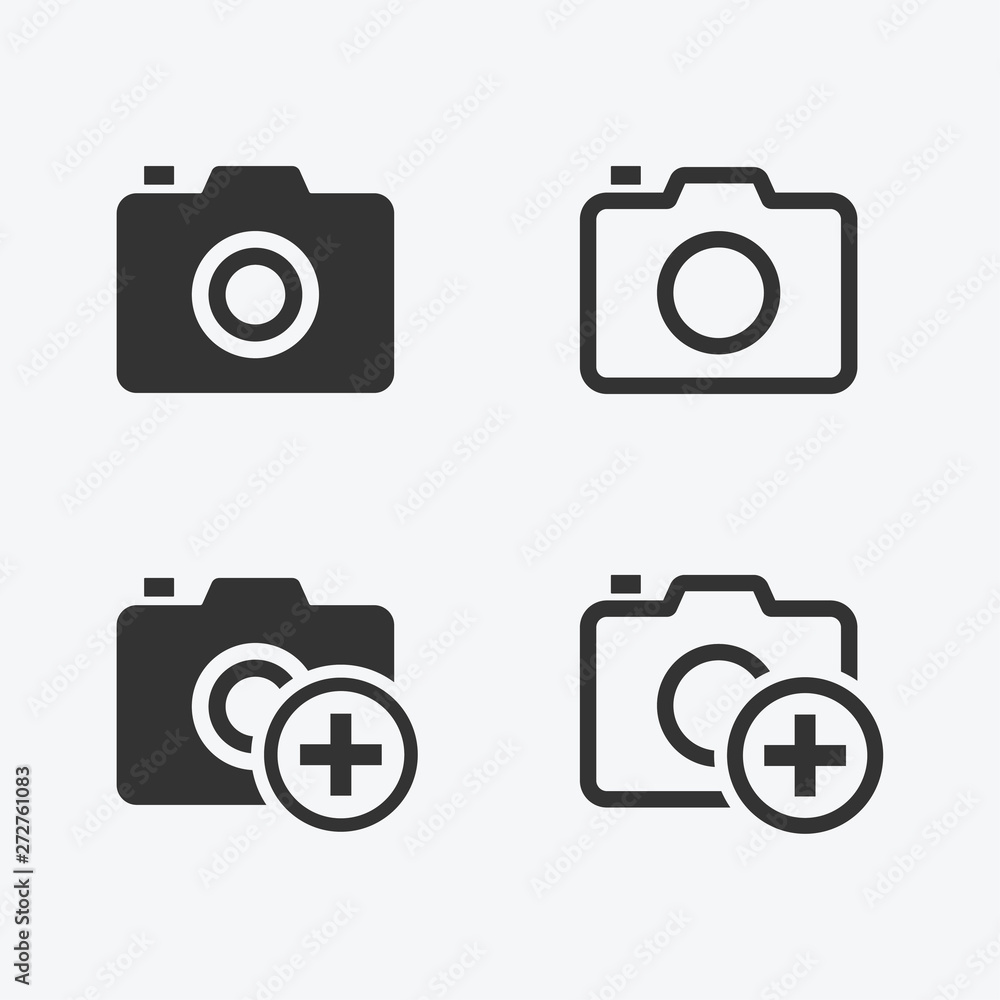 Poster add photo vector icon for graphic and web design.