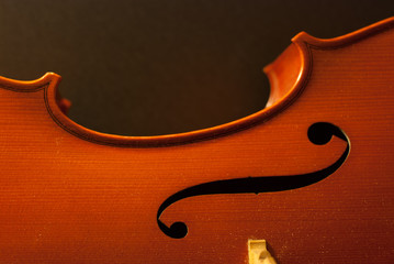 Details of musical instrument wooden cello 