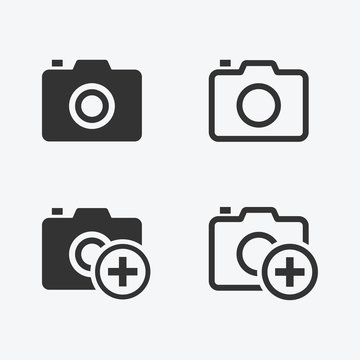 Add photo vector icon for graphic and web design.