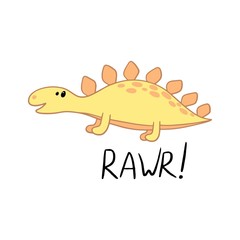 Funny cartoon dino