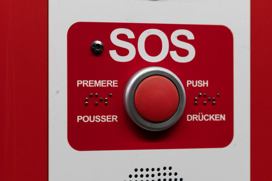 Red sos emergency button