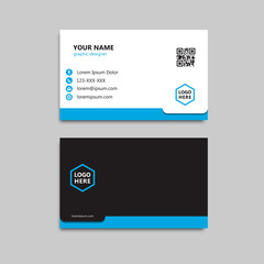 Fototapeta na wymiar modern blue sea business card template design