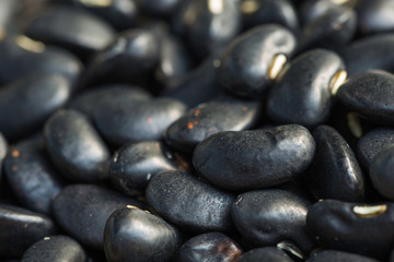 Prepared black bean for cooking  Black bean background