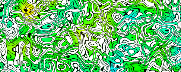 Wavy green abstract psychedelic background