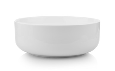white ceramics bowl isolated on white background.