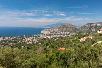 Fototapeta premium Sorrento. Italy. Aerial view of Sorrento and the Gulf of Naples.