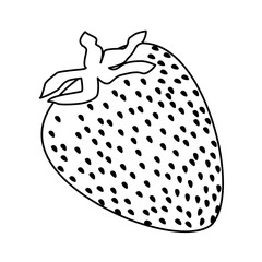 exotic tropical fruit icon cartoon in black and white
