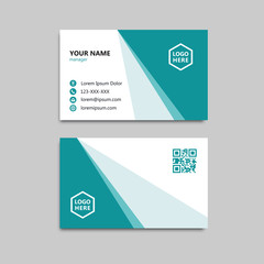 abstract blue smooth business card template design