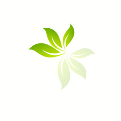 Tree leaf vector logo design, eco-friendly concept.