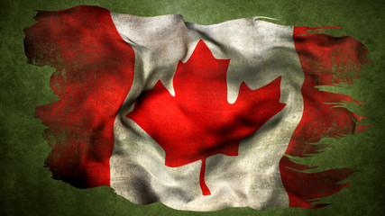 Canada turn flag