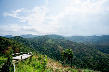 Mountain views in the national park On the day that the sky was cloudy Rain is near to fall