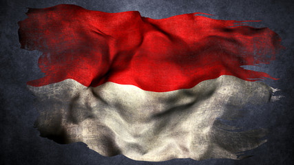 Indonesia turn flag