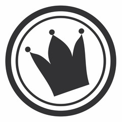 Vector illustration crown logo silhouette