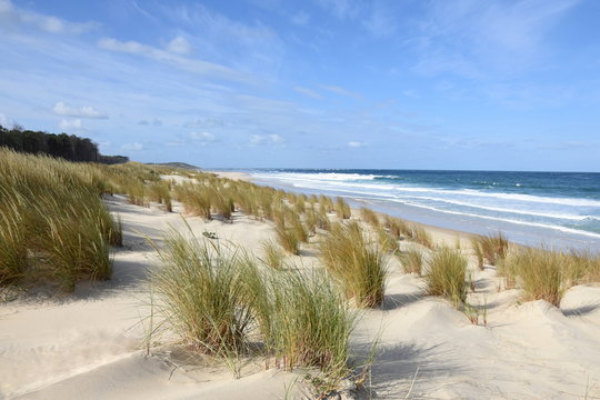 France, c&ocirc;te Aquitaine, Arcachon, plage de la Lagune, oc&eacute;an Atlantique.
