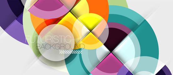 Geometric design abstract background - circles