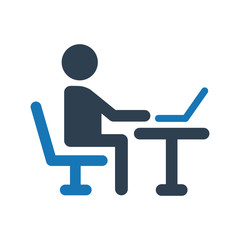 Work on laptop icon