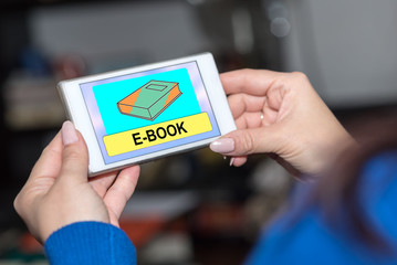 E-book concept on a smartphone