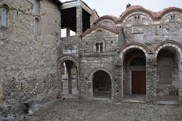 Fototapeta premium a Medieval church in the Greek Mediaval town of Mistras