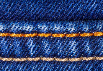 Denim embroidery as abstract background