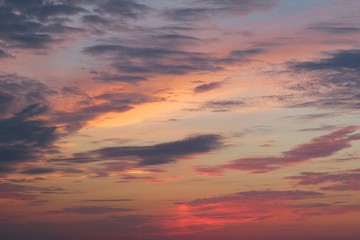 Beautiful pink orange sunset in the sky, natural background