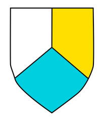 The original shield, divided into three parts. Protection, web security