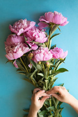Pink peonies