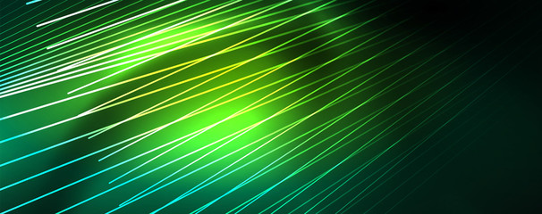 Obraz premium Vector neon light lines concept, abstract background
