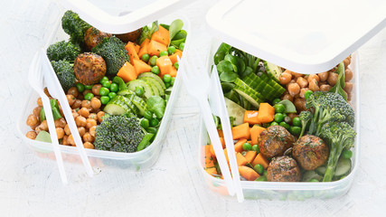 Healthy vegan lunch box