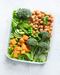 Healthy vegan lunch box