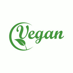 Vegan icon. Abstract leaf set isolated on white background.