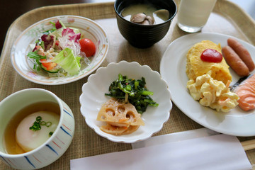 ホテルの朝食バイキング（糖質制限）