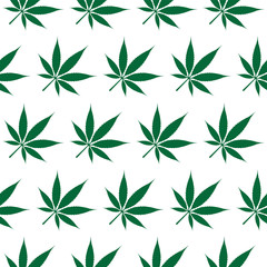 Seamless marijuana cannabis pattern vector image    illustration
