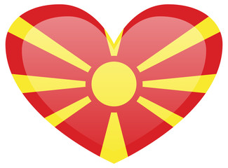 Obraz premium Macedonia Flag vector illustration. National Flag of Macedonia.
