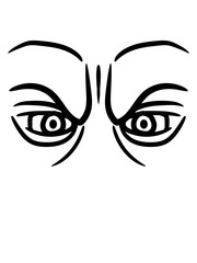 augen cool psycho böse gesicht blick anshehen anschauen comic cartoon design clipart monster wütend sauer