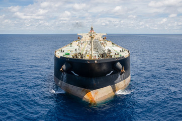 The oil tanker in the high sea