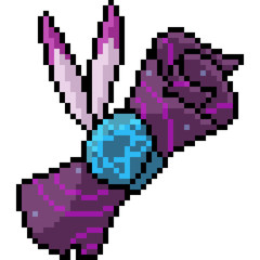 Fototapeta premium vector pixel art magic scroll
