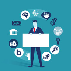business money economy icons image with empty space for presentation