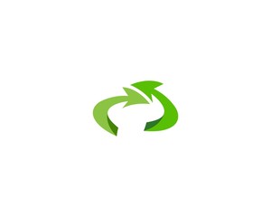 Arrow logo or recycle icon template vector design
