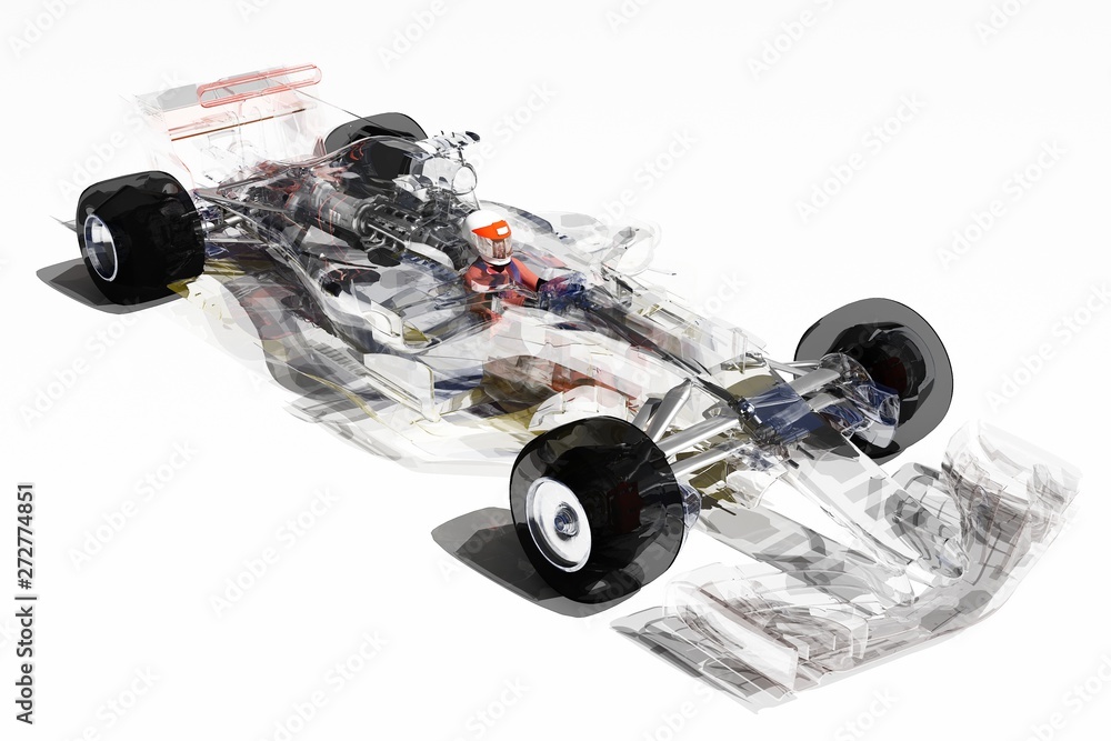 Wall mural Transparent model cars.