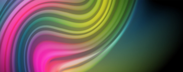 Fototapeta premium Płynny płynny kolor linii fal, świecący kolorowy efekt świetlny, szablon kompozycji abstrakcyjnej. Abstrakcyjny wzór geometryczny technologii. Koncepcja ruchu