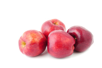 Fresh red Gala Apples fruit isolated on white background