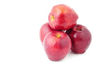 Fresh red Gala Apples fruit isolated on white background