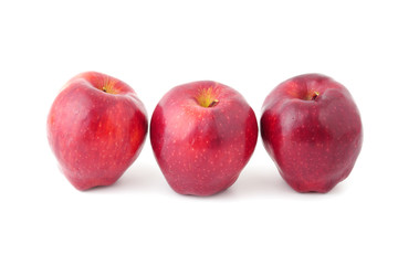 Fresh red Gala Apples fruit isolated on white background